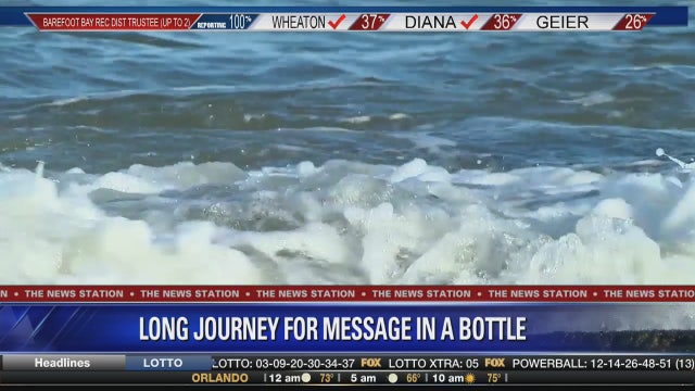Cremated remains in a bottle wash up on Palm Coast Beach with a message