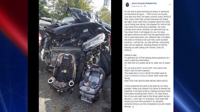 Mom warns parents: 'This is why you buckle your kids into their car seats'