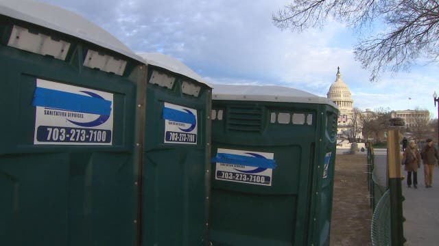 Don's Johns port-a-potty name being covered up for inauguration