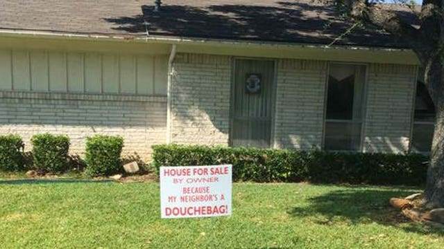 Feud prompts controversial yard sign
