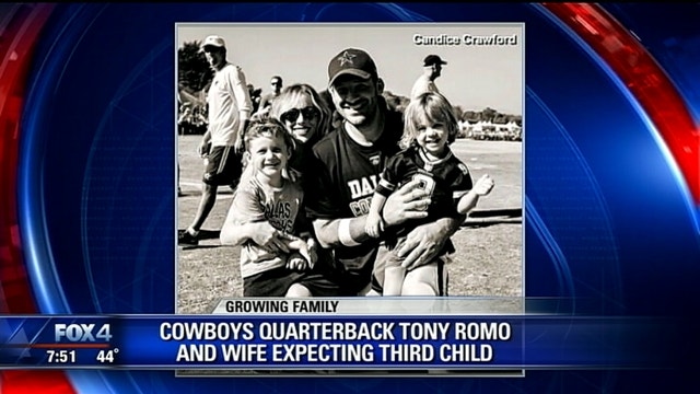 Cowboys QB Tony Romo and wife expecting third child
