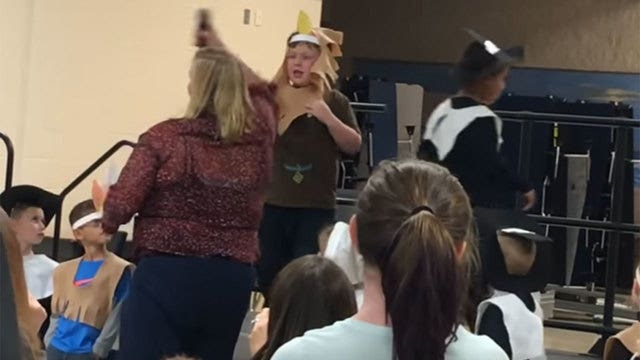 Teacher pulls mic from autistic boy at Thanksgiving show