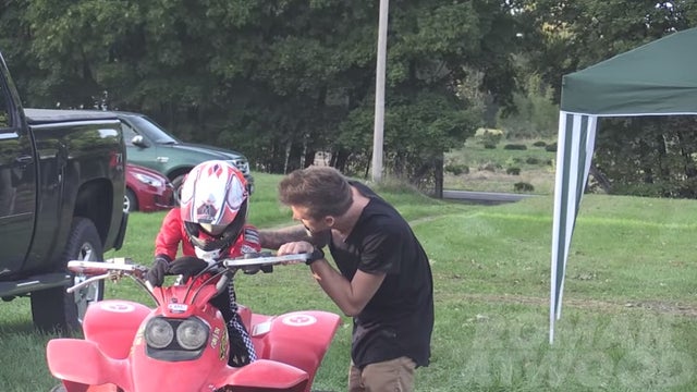 YouTuber pretends to blow up son in ATV accident to prank mom