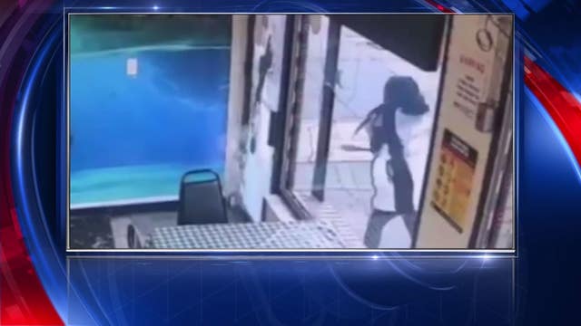 Woman mad about lack of beef patty smashes windows with bat