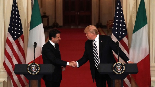 President Trump and Italian prime minister express alignment on immigration at White House meeting