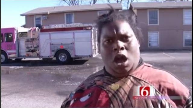 WATCH: Woman gives hilarious account of apartment fire