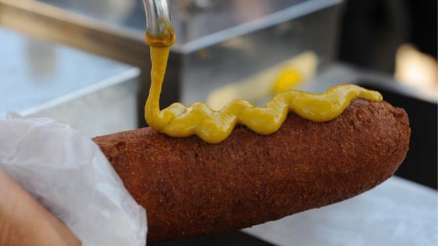 Fletcher’s corny dogs available at Golden Chick restaurants for a limited time