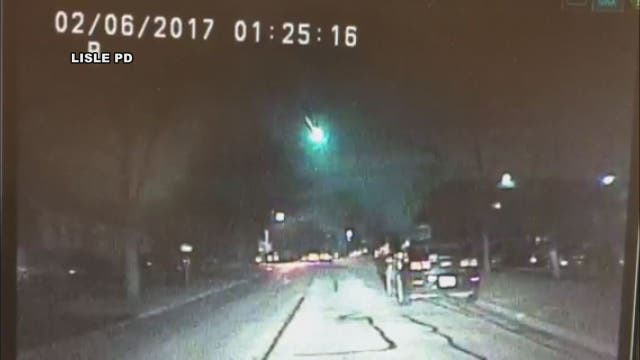 WATCH: Meteor caught on Illinois officer's dashcam