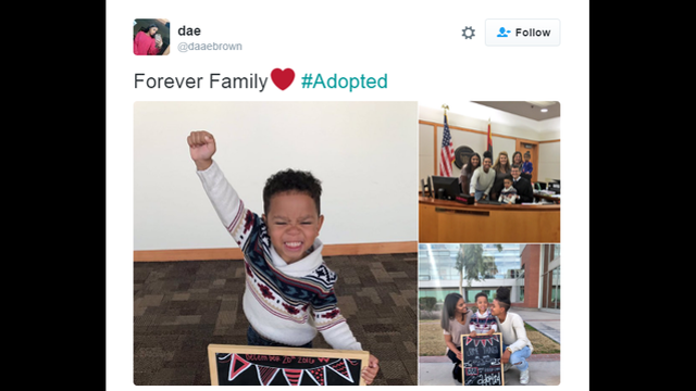 Photo of 3-year-old boy getting adopted goes viral