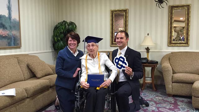 97-year-old woman finally receives high school diploma