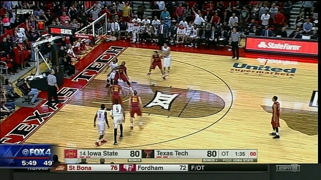 No. 14 Iowa State falls 85-82 in OT to Texas Tech