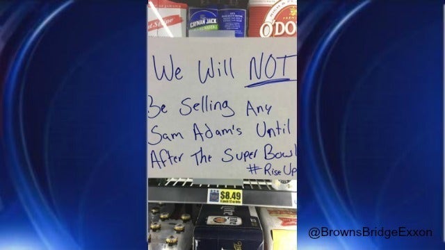 Atlanta gas station won't sell Boston based beer company till after Super Bowl