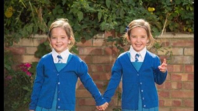 Formerly conjoined twins start kindergarten