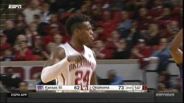 Hield scores 31 as No. 2 Oklahoma beats Kansas State 86-76