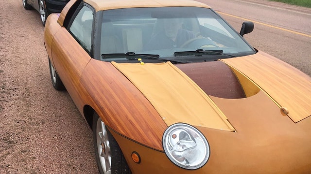 Trooper wowed by wooden car on Nebraska highway