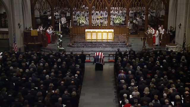 George H.W. Bush remembered as deeply religious family man during funeral service