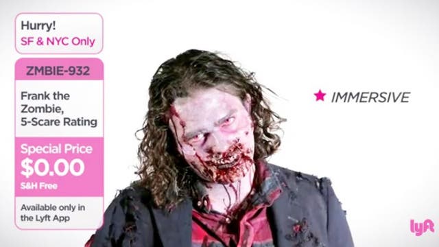 Lyft will send you free zombies on Halloween