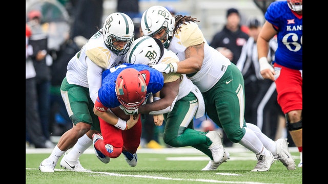 Baylor routs lowly Kansas 38-9 for first win of season