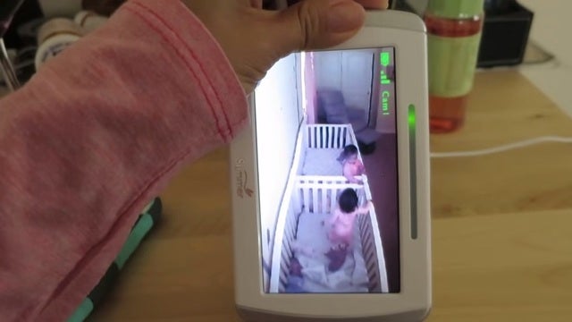 VIDEO: Twins have hilarious reaction when mom speaks through baby monitor