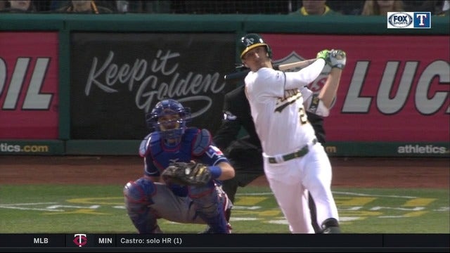 Piscotty's 3 RBIs lead A's over Rangers, end 3-game skid