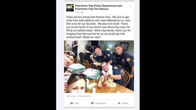 Peachtree City Firemen Get Big Kudos From Rescue Victim