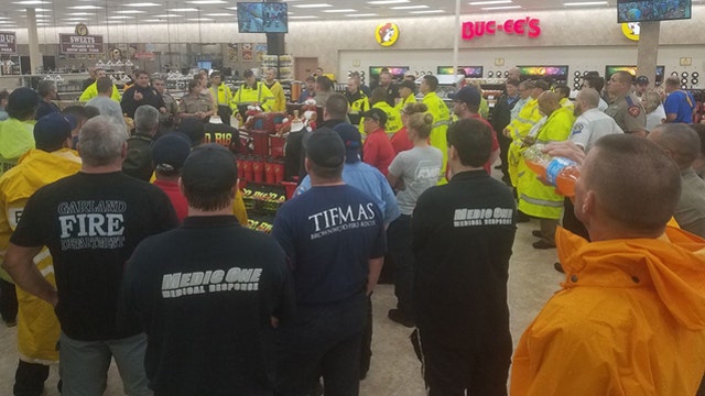 First responders spend night, eat free at Houston-area Buc-ee's