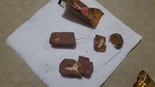 Reports of Halloween candy with 'needle-type' object probed