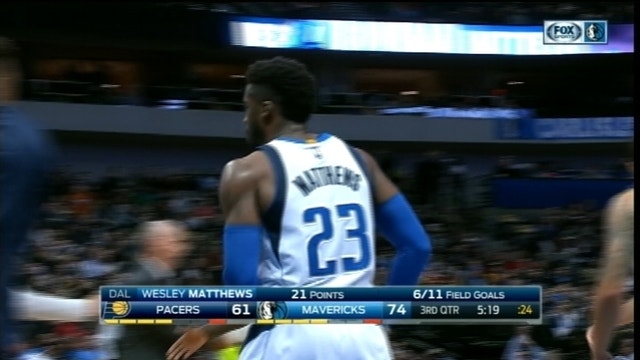 Matthews gets 26, Barnes 25 to lead Mavs past Pacers 111-103