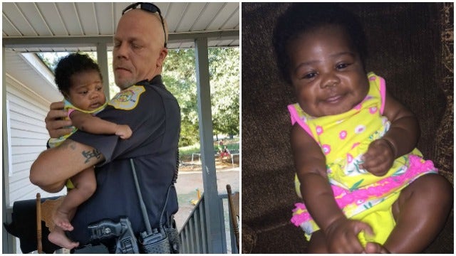 GA officer saves choking baby, parents ask him to be her godfather