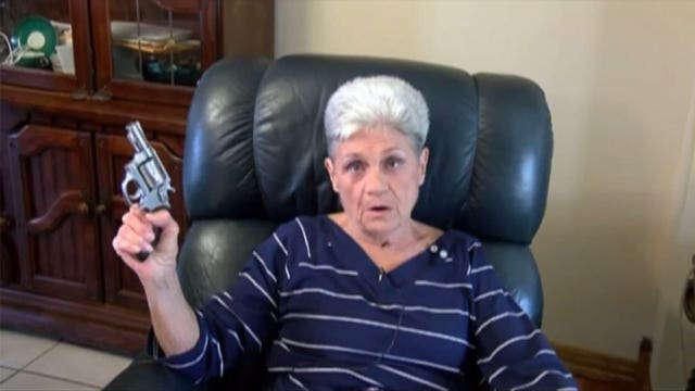 Pistol-packing granny scares off robber
