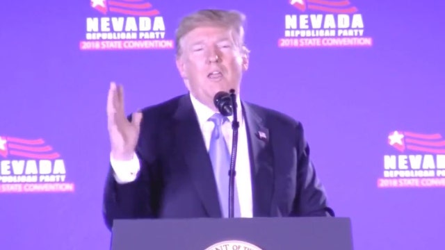 President Trump touts tough stance on immigration at Nevada GOP Convention, backs Sen. Heller