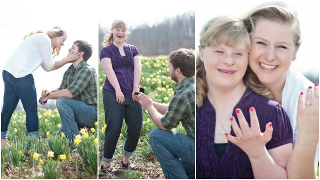 Man proposes to girlfriend & her sister with Down syndrome