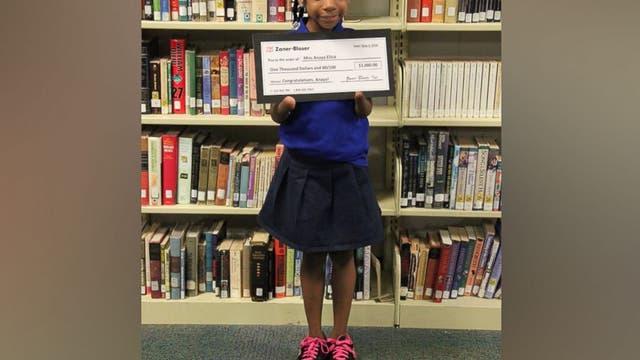 Girl without hands wins penmanship award