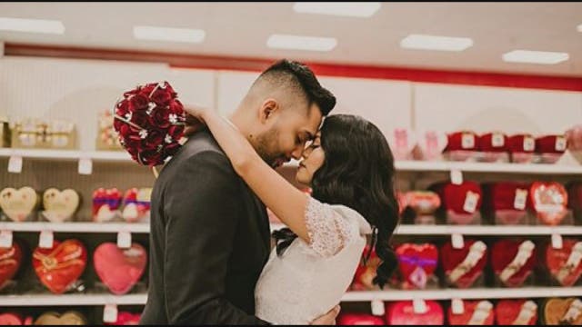Miami couple take wedding photos inside Target