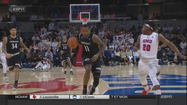 No. 6 Cincinnati routs short-handed SMU for 16th win in row