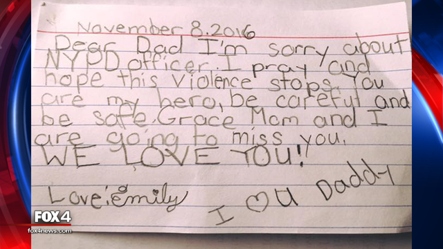 FWPD officer's 8-year-old writes touching message of hope