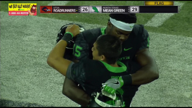 Fine throw to Bussey puts North Texas over UTSA 29-26