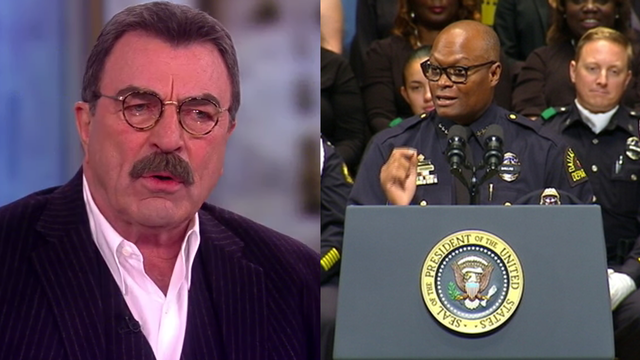 Tom Selleck voted for former DPD Chief David Brown for president