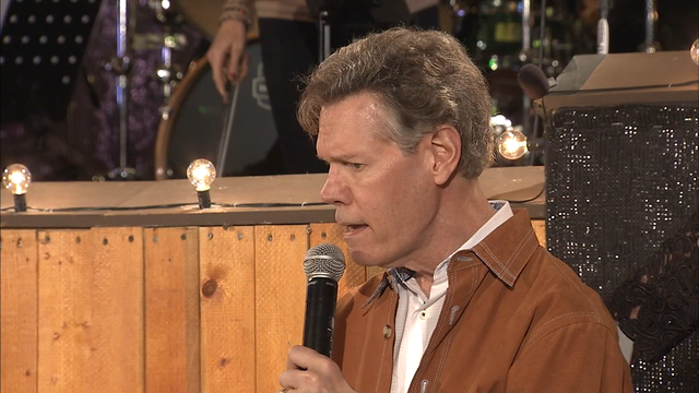 Randy Travis sings at TV taping in Fort Worth Stockyards