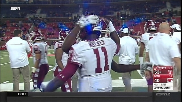 Walker throws 4 TD passes, No. 23 Temple tops SMU 60-40