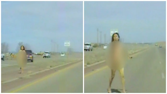 WATCH: Naked driver leads police on chase in New Mexico