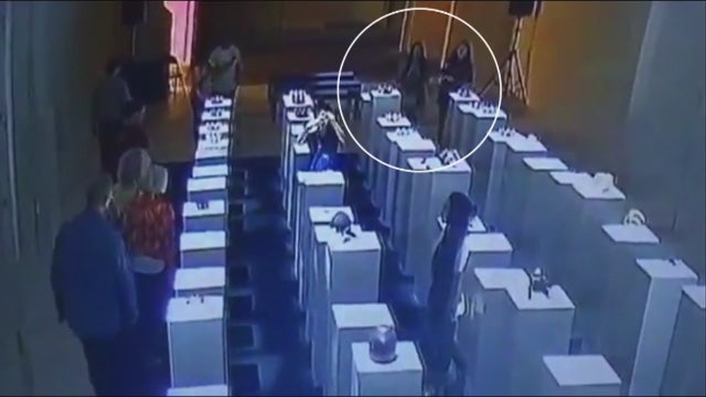 VIDEO: Woman's selfie causes $200,000 of damage to LA art exhibit