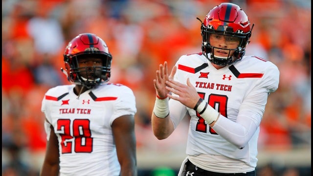 No. 12 WVU-No. 25 Texas Tech match senior, freshman QBs