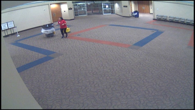 Video: Ceiling tiles fall as storm passes over Lewisville library