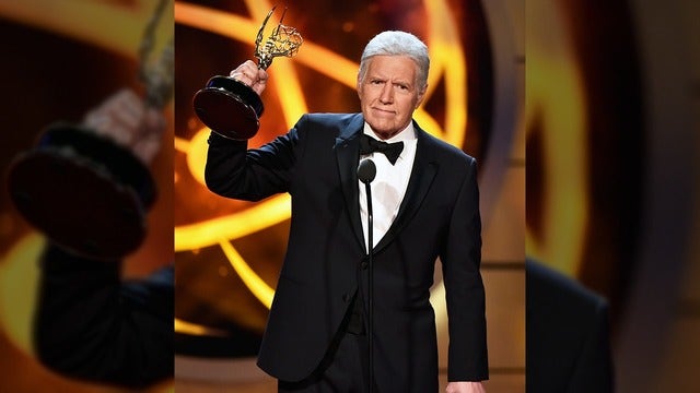 "Jeopardy!" host Alex Trebek's Emmy Award comes with ovation