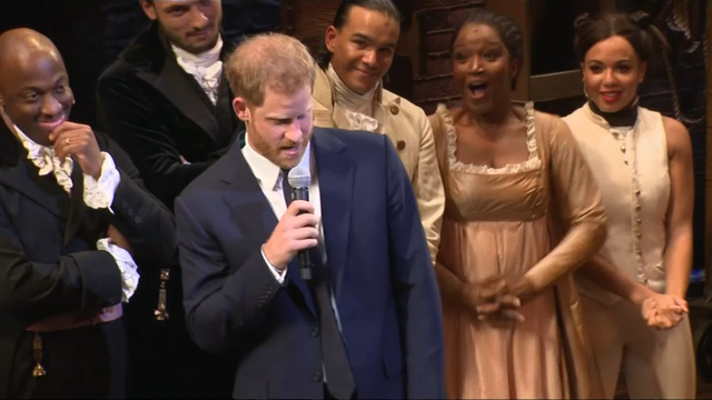 Prince Harry, Meghan join Lin-Manuel Miranda at 'Hamilton'