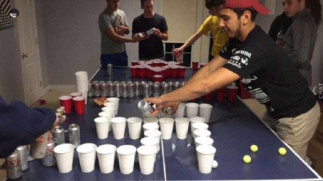 Students pictured playing 'Jews vs. Nazis' drinking game