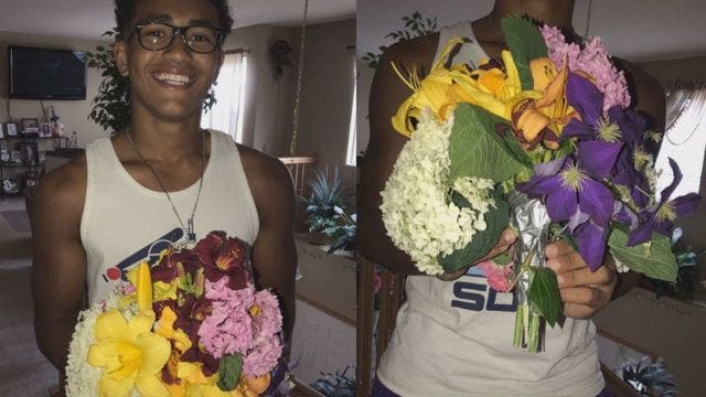 Teen couldn't afford flowers for girlfriend, clips and makes 'ratchet bouquet'