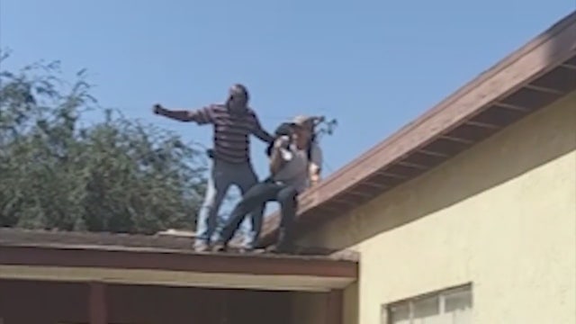 VIDEO: Hero grandpa forces intruder off roof