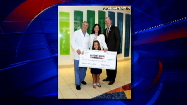Girl gets her own surprise after giving hospital $19,500